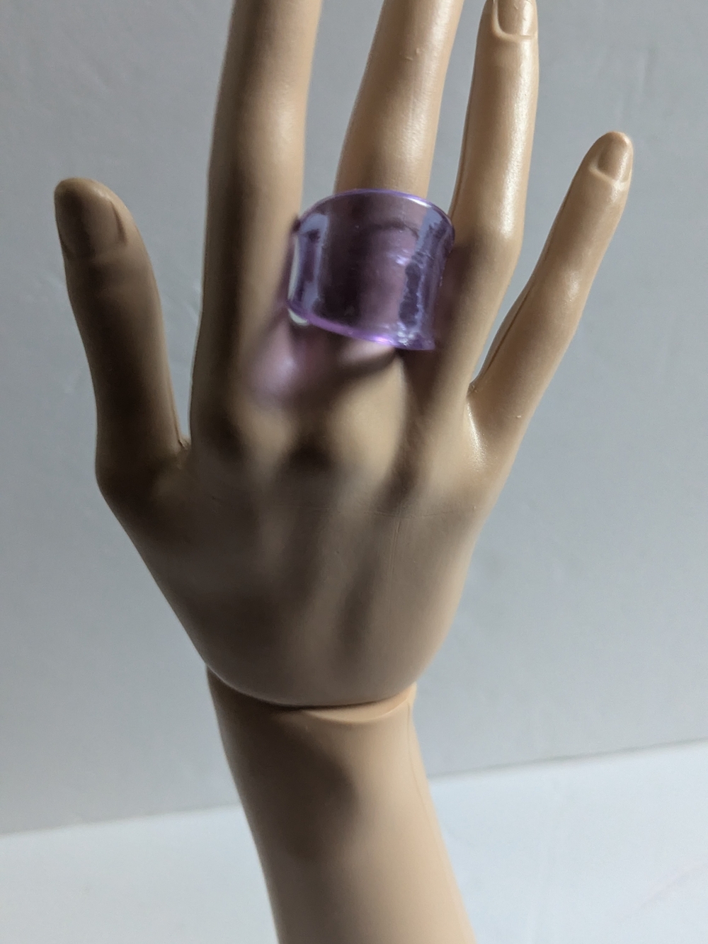 Translucent Lilac Glass Ring